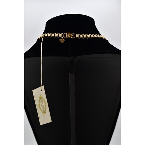 Glass Works Studios Anna Koplik Charm Necklace Collar Casino Cards Signed BinBN - Picture 7 of 12